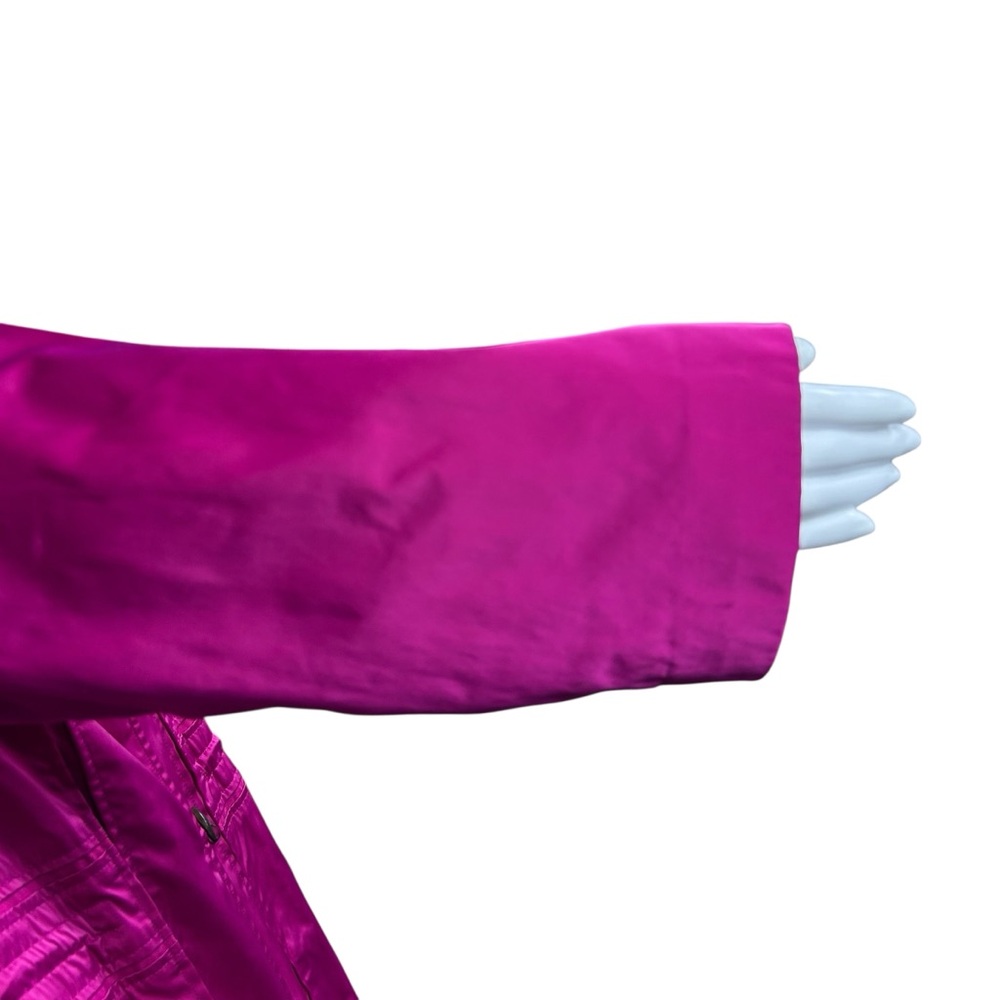 Escada Windbreaker Jacket Size 10 Convertible Collar Lightweight Rain Coat Pink - Picture 9 of 16